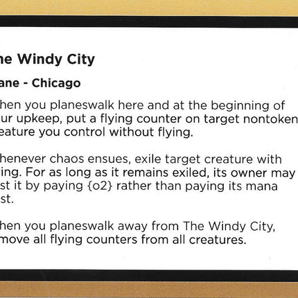 The Windy City (Black Lotus Unknown Planechase) [Oversize Cards]