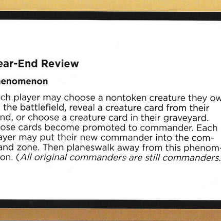 Year-End Review (Black Lotus Unknown Planechase) [Oversize Cards]