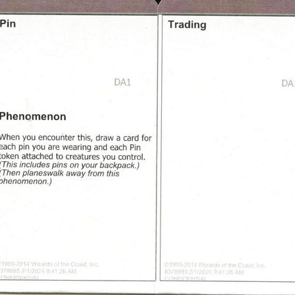 Pin Trading (Black Lotus Unknown Planechase) [Oversize Cards]