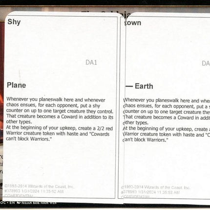 Shy Town (Black Lotus Unknown Planechase) [Oversize Cards]