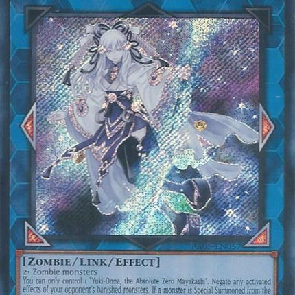 Yuki-Onna, the Absolute Zero Mayakashi (Secret Rare) [RA05-EN057] Secret Rare