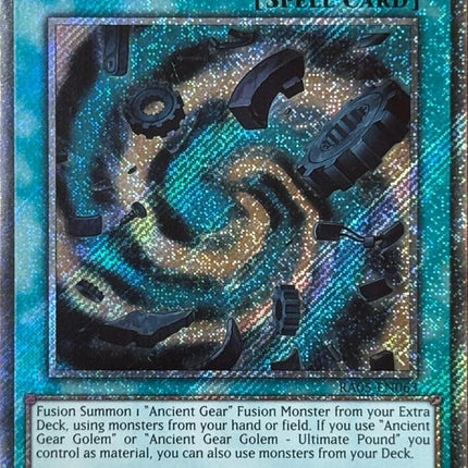 Ancient Gear Fusion (Platinum Secret Rare) [RA05-EN063] Platinum Secret Rare
