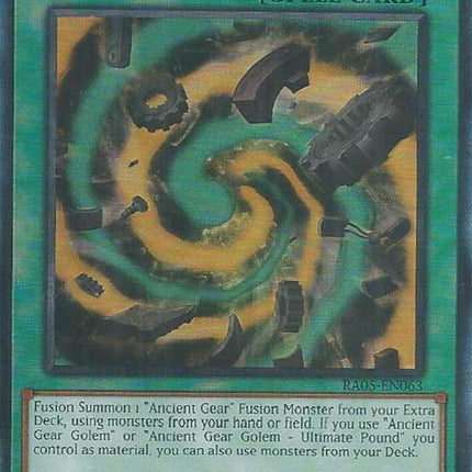 Ancient Gear Fusion (Ultimate Rare) [RA05-EN063] Ultimate Rare
