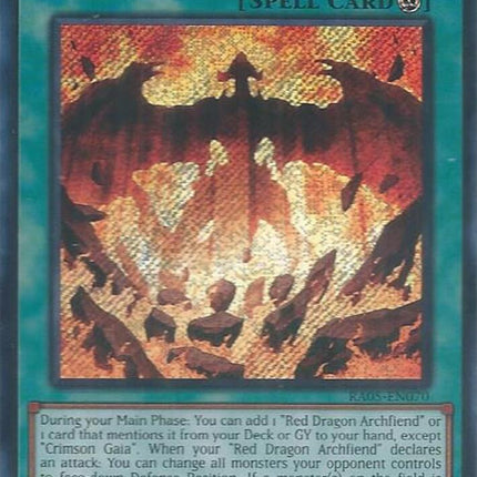 Crimson Gaia (Secret Rare) [RA05-EN070] Secret Rare
