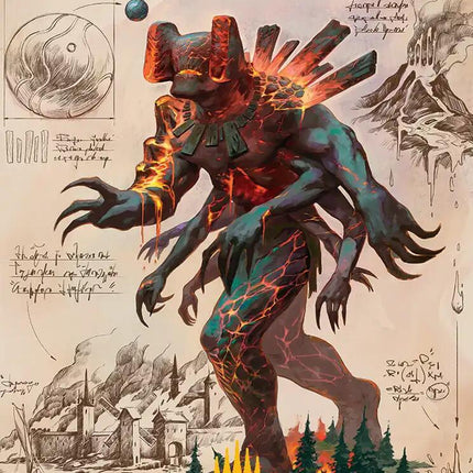 Magmablood Archaic Art Card (Gold-Stamped Planeswalker Symbol) [Secrets of Strixhaven Art Series]