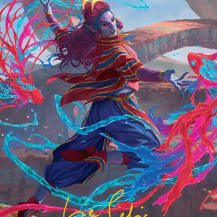 Rootha, Mastering the Moment Art Card (Gold-Stamped Signature) [Secrets of Strixhaven Art Series]