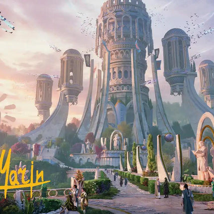 Command Tower Art Card (Gold-Stamped Signature) [Secrets of Strixhaven Art Series]