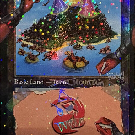 Mountain (7128) (Pool Party Foil) [Secret Lair Drop Series]