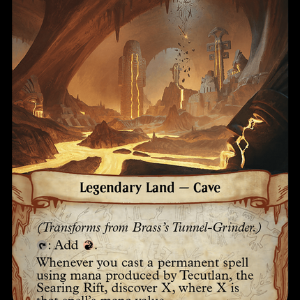 Brass's Tunnel-Grinder // Tecutlan, the Searing Rift [The Lost Caverns of Ixalan Prerelease Cards]