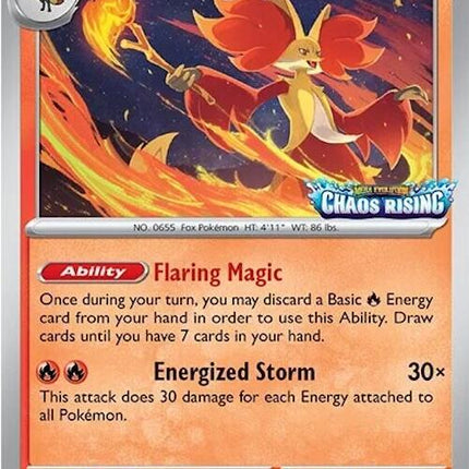 Delphox (013/086) (Chaos Rising Stamped) [Miscellaneous Cards]