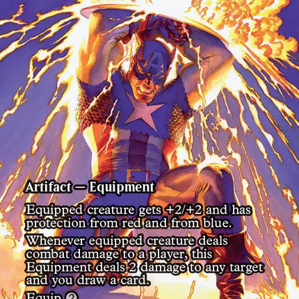 Patriotic Shield - Sword of Fire and Ice (Borderless) [Marvel Universe: Eternal-Legal]