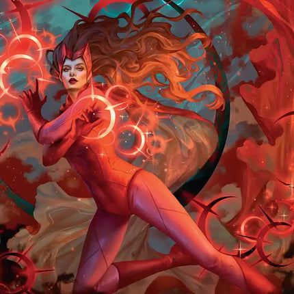 Scarlet Witch, Chaotic Avenger Art Card (Gold-Stamped Planeswalker Symbol) [Marvel Super Heroes Art Series]