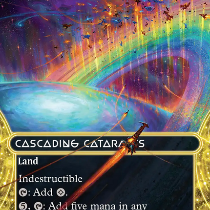 Cascading Cataracts (0095) (Borderless) (Galaxy Foil) [Edge of Eternities: Stellar Sights]