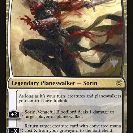 Sorin, Vengeful Bloodlord (Promo Pack) [War of the Spark Promos]