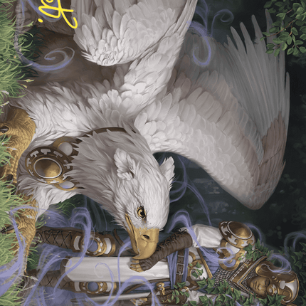 Dutiful Griffin Art Card (Gold-Stamped Signature) [Wilds of Eldraine Art Series]
