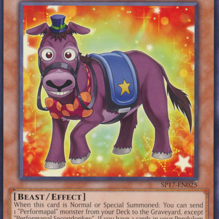 Performapal Secondonkey [SP17-EN025] Starfoil Rare