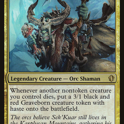Sek'Kuar, Deathkeeper (Oversized) [Commander 2013 Oversized]