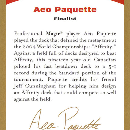 Aeo Paquette Bio [World Championship Decks 2004]
