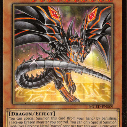 Red-Eyes Darkness Metal Dragon (Alternate Art) [MGED-EN009] Gold Rare