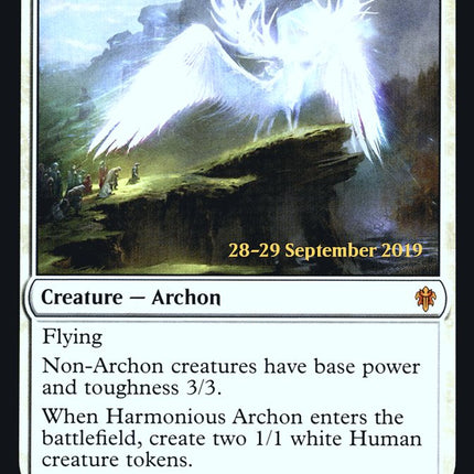 Harmonious Archon [Throne of Eldraine Prerelease Promos]