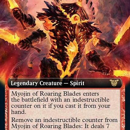 Myojin of Roaring Blades (Extended Art) [Kamigawa: Neon Dynasty Commander]