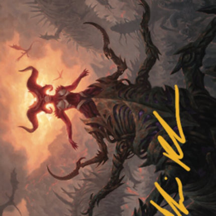 Sheoldred, the Apocalypse Art Card (Gold-Stamped Signature) [Dominaria United Art Series]