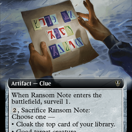 Ransom Note (0355) (Extended Art) [Murders at Karlov Manor Commander]