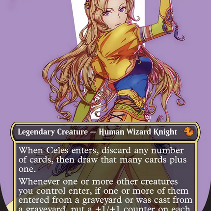 Celes, Rune Knight (Borderless) (Surge Foil) [FINAL FANTASY Commander]