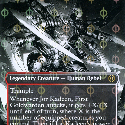 Jor Kadeen, First Goldwarden (Borderless Manga Step-and-Compleat Foil) [Phyrexia: All Will Be One]
