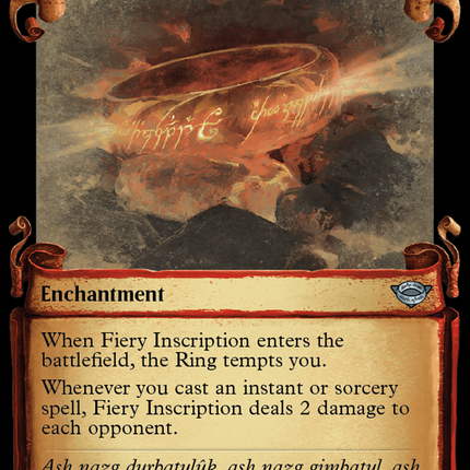Fiery Inscription [The Lord of the Rings: Tales of Middle-Earth Showcase Scrolls]