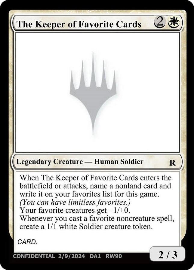 The Keeper of Favorite Cards (2/9/2024) [Unknown Event]