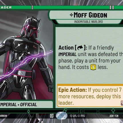 Moff Gideon - Indomitable Warlord (272) (Hyperspace) (272) [Ashes of the Empire]