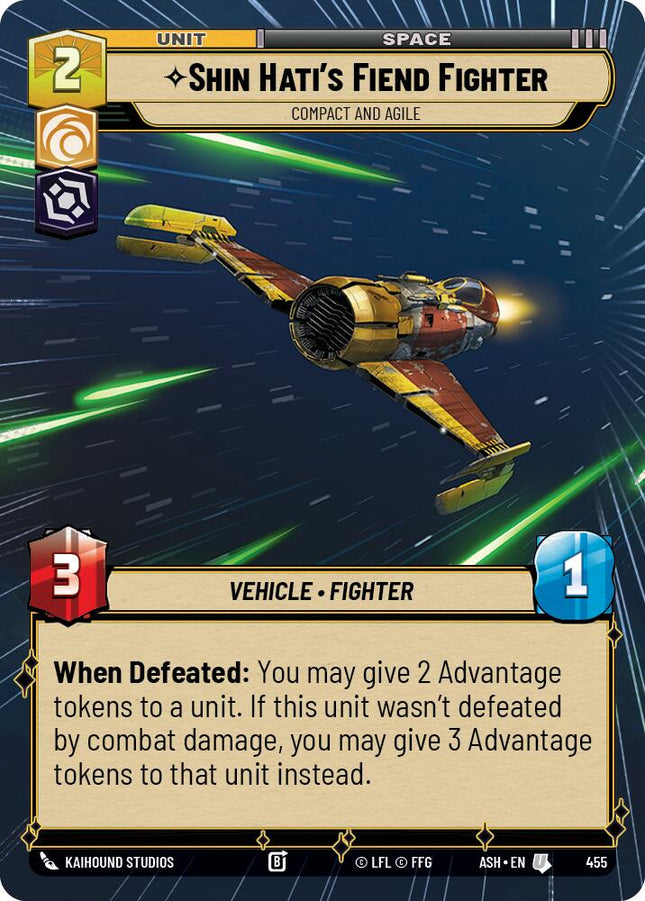Shin Hati's Fiend Fighter - Compact and Agile (455) (Hyperspace) (455) [Ashes of the Empire]