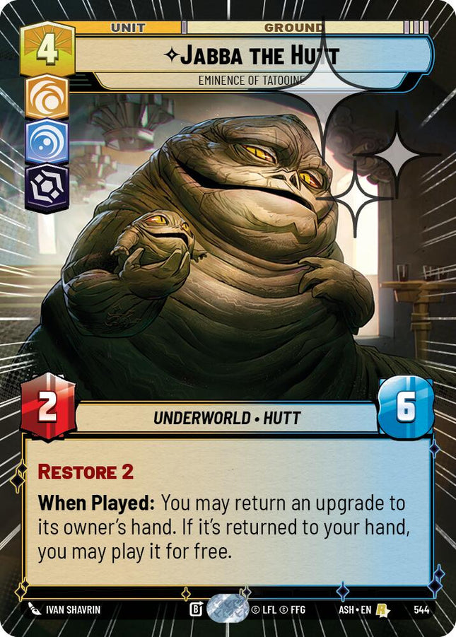 Jabba the Hutt - Eminence of Tatooine (544) (Hyperspace Foil) (544) [Ashes of the Empire]