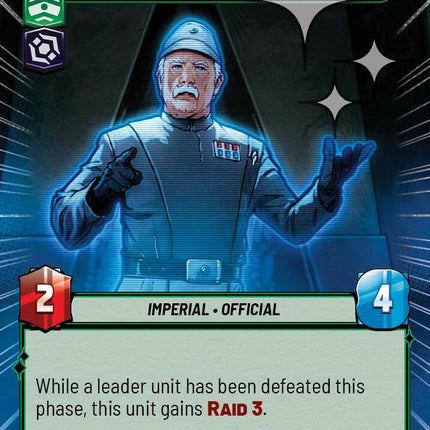 Captain Pellaeon - Plotting from the Shadows (595) (Hyperspace Foil) (595) [Ashes of the Empire]