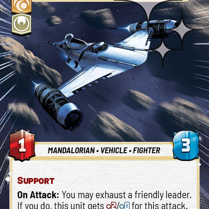 Mando's N-1 Starfighter - Faster than a Fathier (705) (Hyperspace Foil) (705) [Ashes of the Empire]