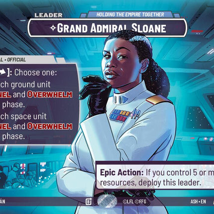 Grand Admiral Sloane - Holding the Empire Together (773) (Showcase) (773) [Ashes of the Empire]