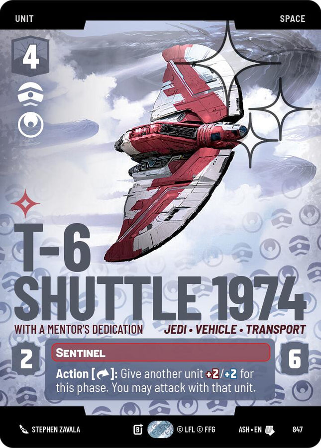 T-6 Shuttle 1974 - With a Mentor's Dedication (847) (Prestige Foil) (847) [Ashes of the Empire]
