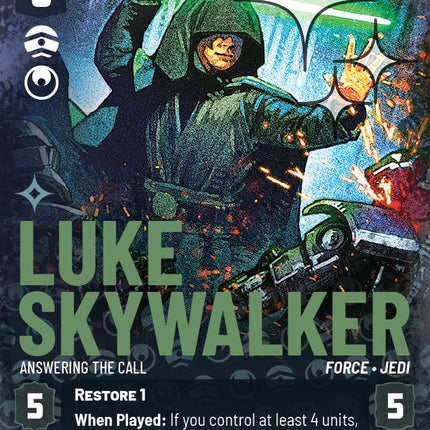Luke Skywalker - Answering the Call (848) (Prestige Foil) (848) [Ashes of the Empire]