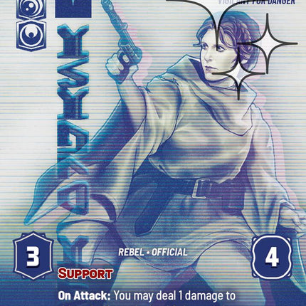 Leia Organa - Vigilant for Danger (866) (Prestige Foil) (866) [Ashes of the Empire]