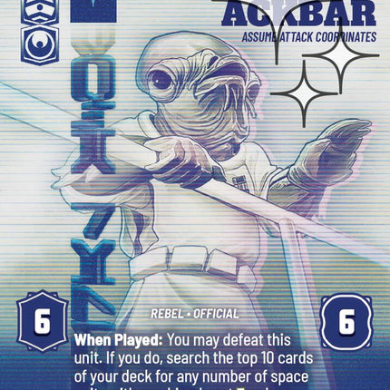 Admiral Ackbar - Assume Attack Coordinates (869) (Prestige Foil) (869) [Ashes of the Empire]