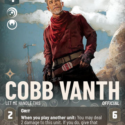 Cobb Vanth - Let Me Handle This (888) (Serialized) (888) [Ashes of the Empire]