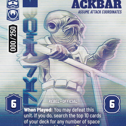 Admiral Ackbar - Assume Attack Coordinates (916) (Serialized) (916) [Ashes of the Empire]
