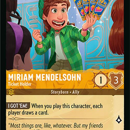 Miriam Mendelsohn - Ticket Holder (9/207) [Attack of the Vine!]