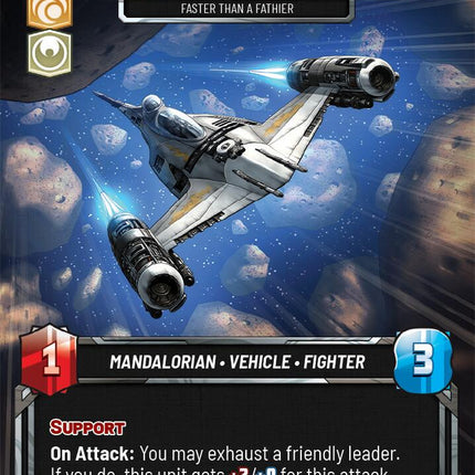 Mando's N-1 Starfighter - Faster than a Fathier (18) (18) [Ashes of the Empire Weekly Play Promos]