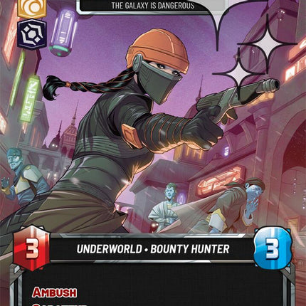 Fennec Shand - The Galaxy Is Dangerous (37) (Foil) (37) [Ashes of the Empire Weekly Play Promos]