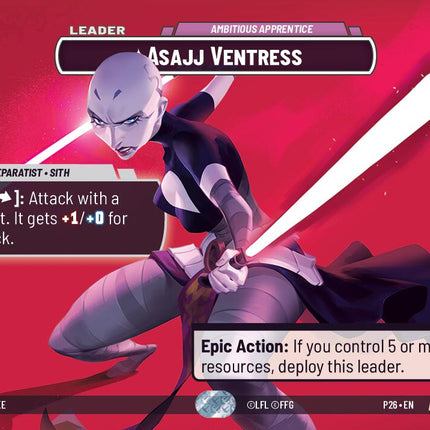 Asajj Ventress - Ambitious Apprentice (139) (Prize Wall) (139) [Galactic Championship 2026]
