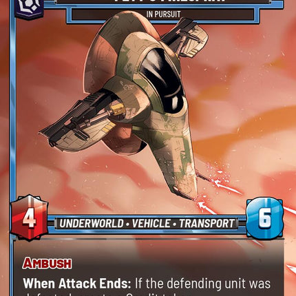 Fett's Firespray - In Pursuit (163) (Prize Wall) (Foil) (163) [Galactic Championship 2026]