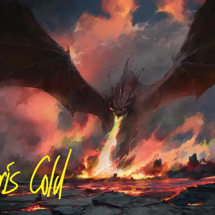 Smaug, the Great Calamity Art Card (Gold-Stamped Signature) [The Hobbit Art Series]