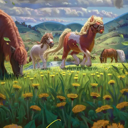 Troop of Ponies Art Card (Gold-Stamped Signature) [The Hobbit Art Series]